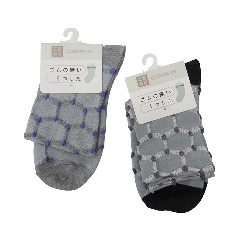 coudre un こだわり 履き口ゴムなしソックス 花リング